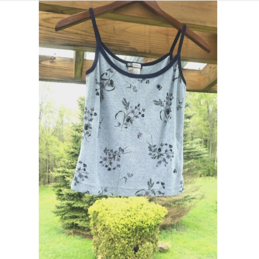 Knit works vingage floral tank
